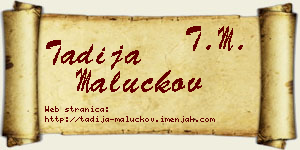 Tadija Maluckov vizit kartica